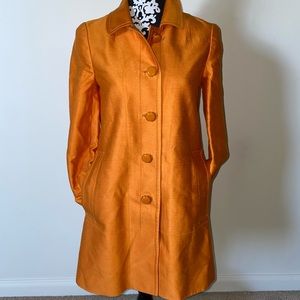 Banana Republic Orange Silk Blend Coat Sz S